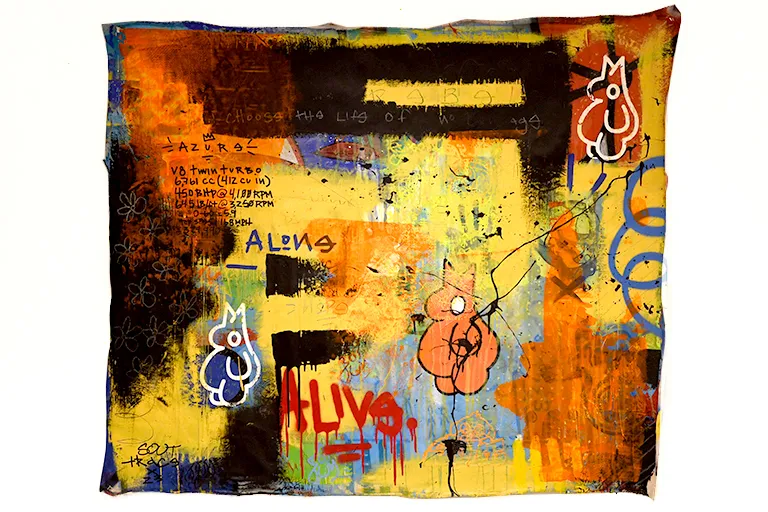 Mix Media on Canvas by Trace the Minneapolis artist